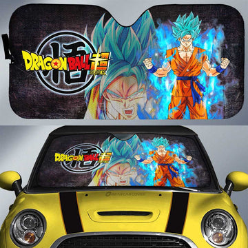 Goku Blue Car Sunshade Custom Car Interior Accessories - Gearcarcover - 1