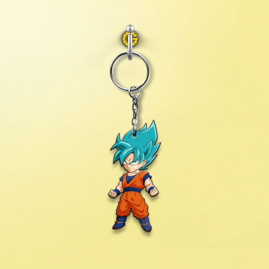 Goku Blue Keychain Custom Car Accessories - Gearcarcover - 2