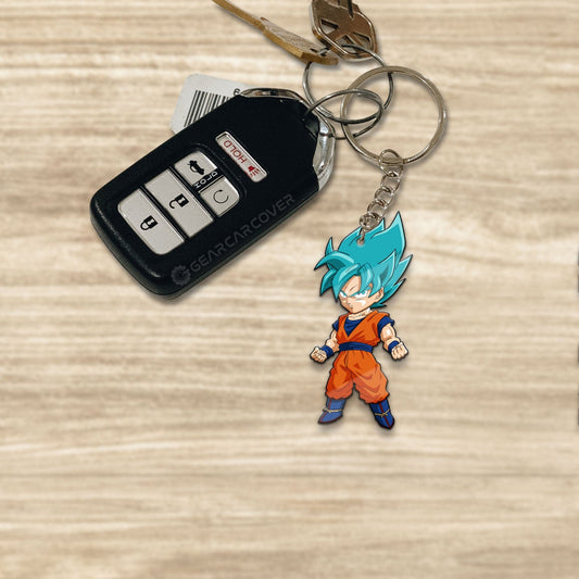 Goku Blue Keychain Custom Car Accessories - Gearcarcover - 1