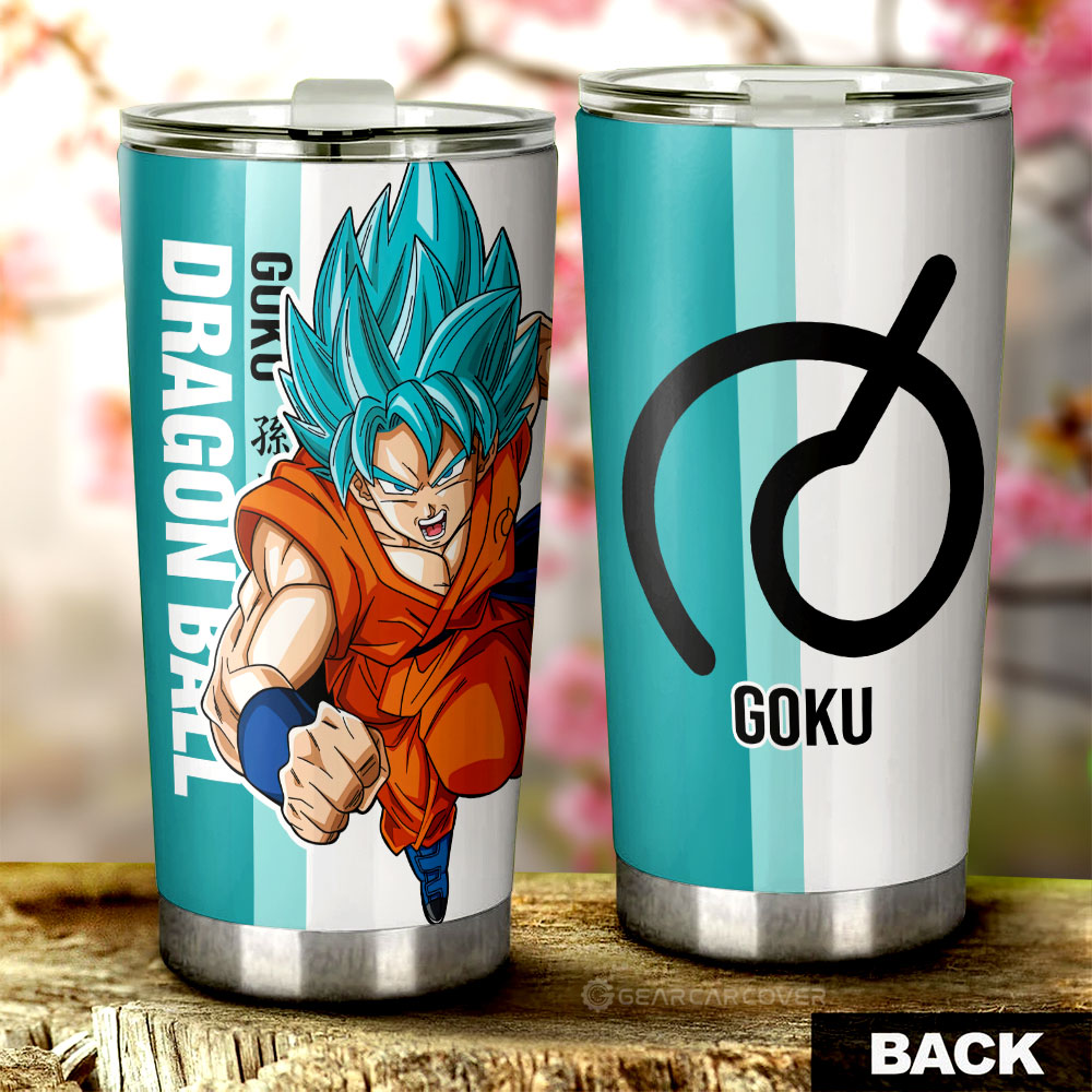 Goku Blue Tumbler Cup Custom Car Accessories For Fans - Gearcarcover - 3
