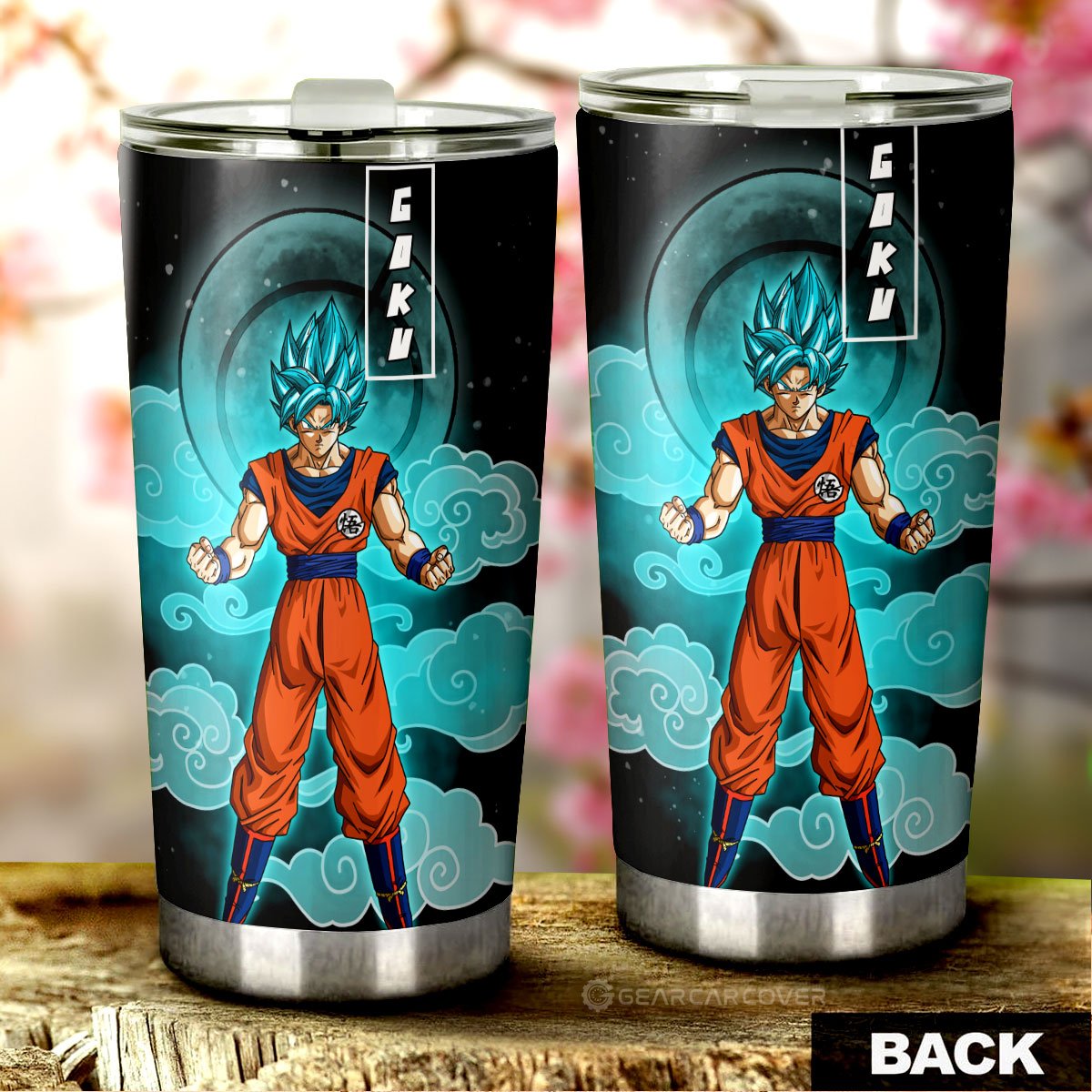 Goku Blue Tumbler Cup Custom Car Accessories - Gearcarcover - 3