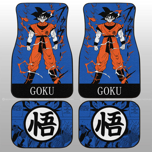 Goku Car Floor Mats Custom Manga Color Style - Gearcarcover - 2