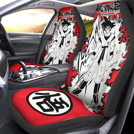 Goku Car Seat Covers Custom Car Accessories Manga Style For Fans - Gearcarcover - 2