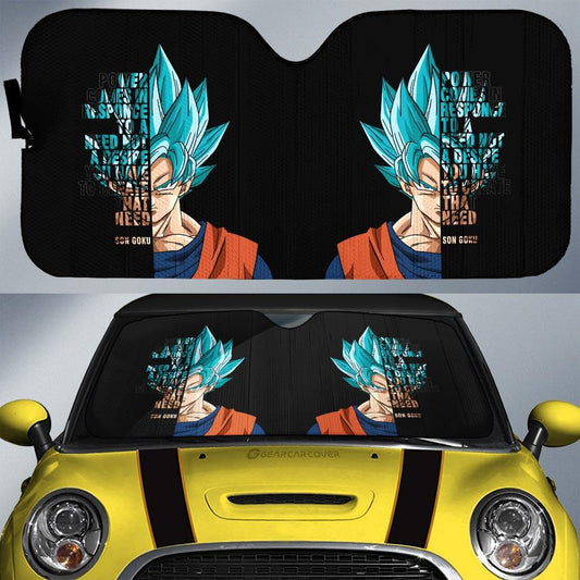 Goku Car Sunshade Custom Gift For Fans - Gearcarcover - 1