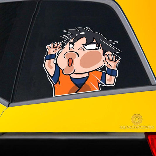 Goku Hitting Glass Car Sticker Custom Car Accessories For Fans - Gearcarcover - 2