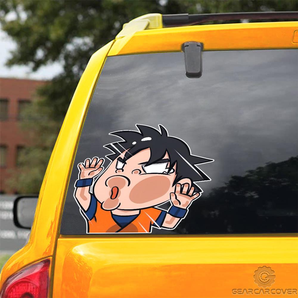 Goku Hitting Glass Car Sticker Custom Car Accessories For Fans - Gearcarcover - 3
