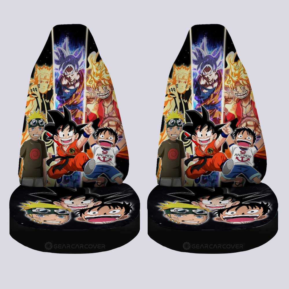 Goku Luffy Car Seat Covers Custom Main Hero Anime Car Accessories - Gearcarcover - 4