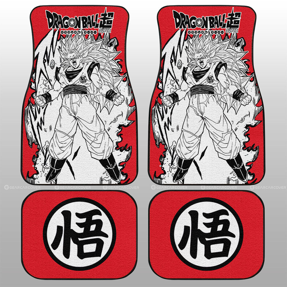 Goku SSJ Car Floor Mats Custom Car Accessories Manga Style For Fans - Gearcarcover - 2