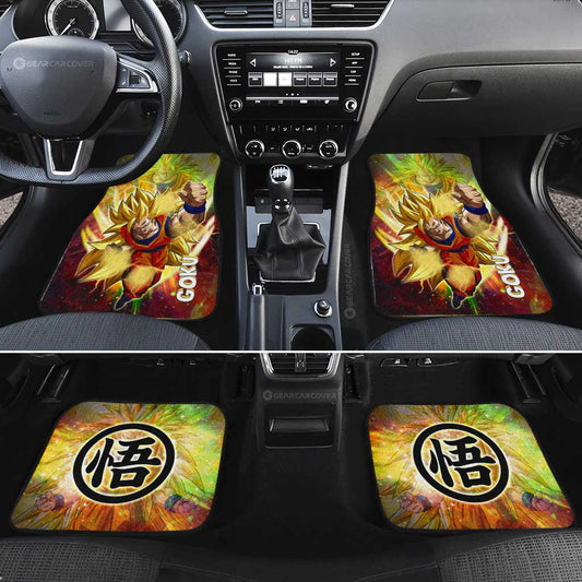 Goku SSJ Car Floor Mats Custom Dragon Ball Anime Car Accessories - Gearcarcover - 2