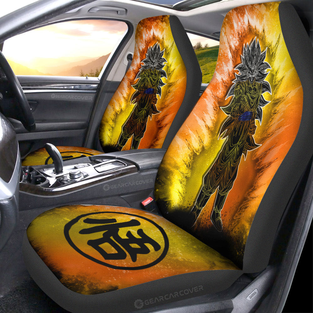 Goku SSJ Car Seat Covers Custom Anime Car Accessories - Gearcarcover - 1