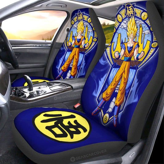 Goku SSJ Car Seat Covers Custom Car Interior Accessories - Gearcarcover - 1