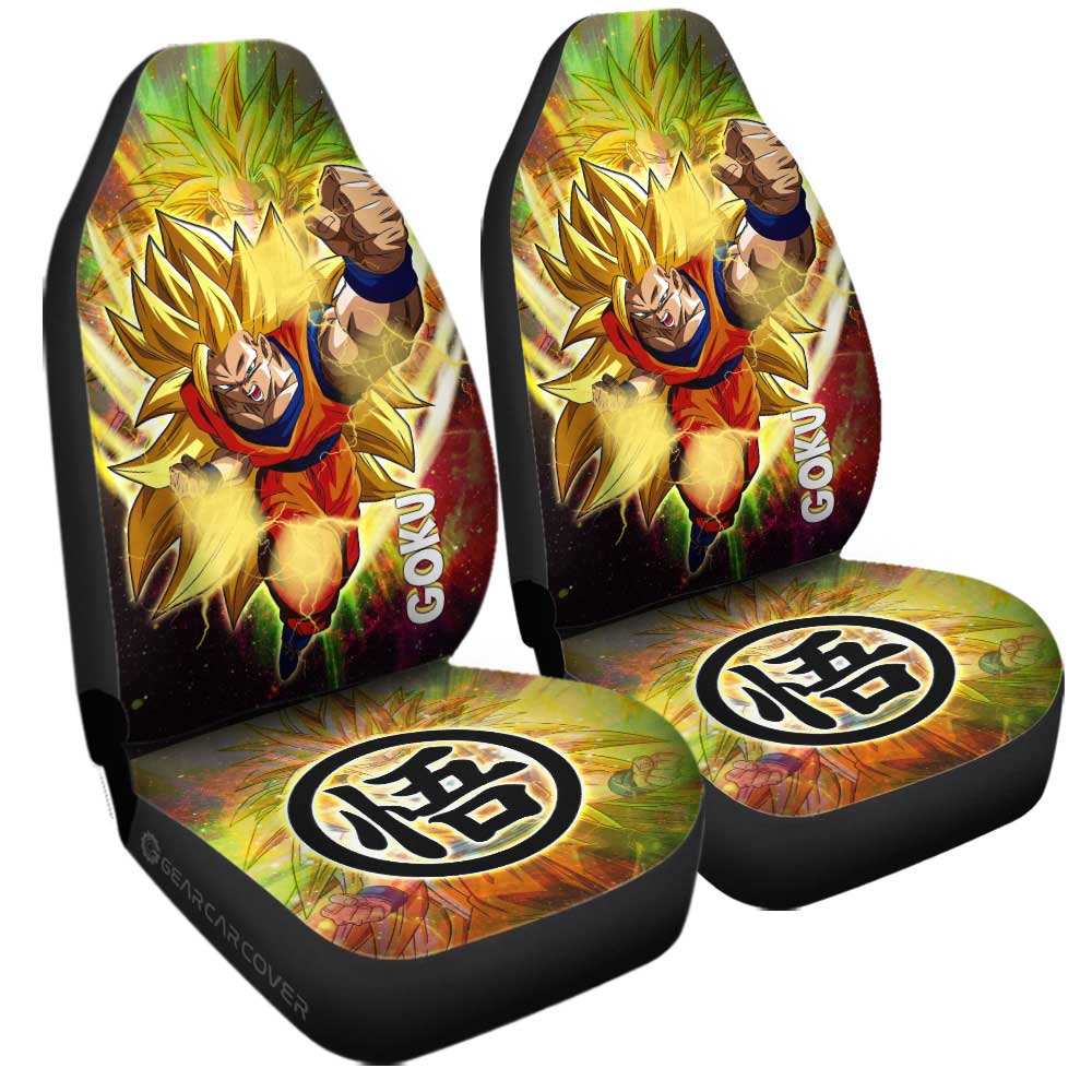 Goku SSJ Car Seat Covers Custom Dragon Ball Anime Car Accessories - Gearcarcover - 3