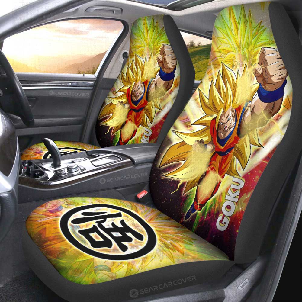 Goku SSJ Car Seat Covers Custom Dragon Ball Anime Car Accessories - Gearcarcover - 1