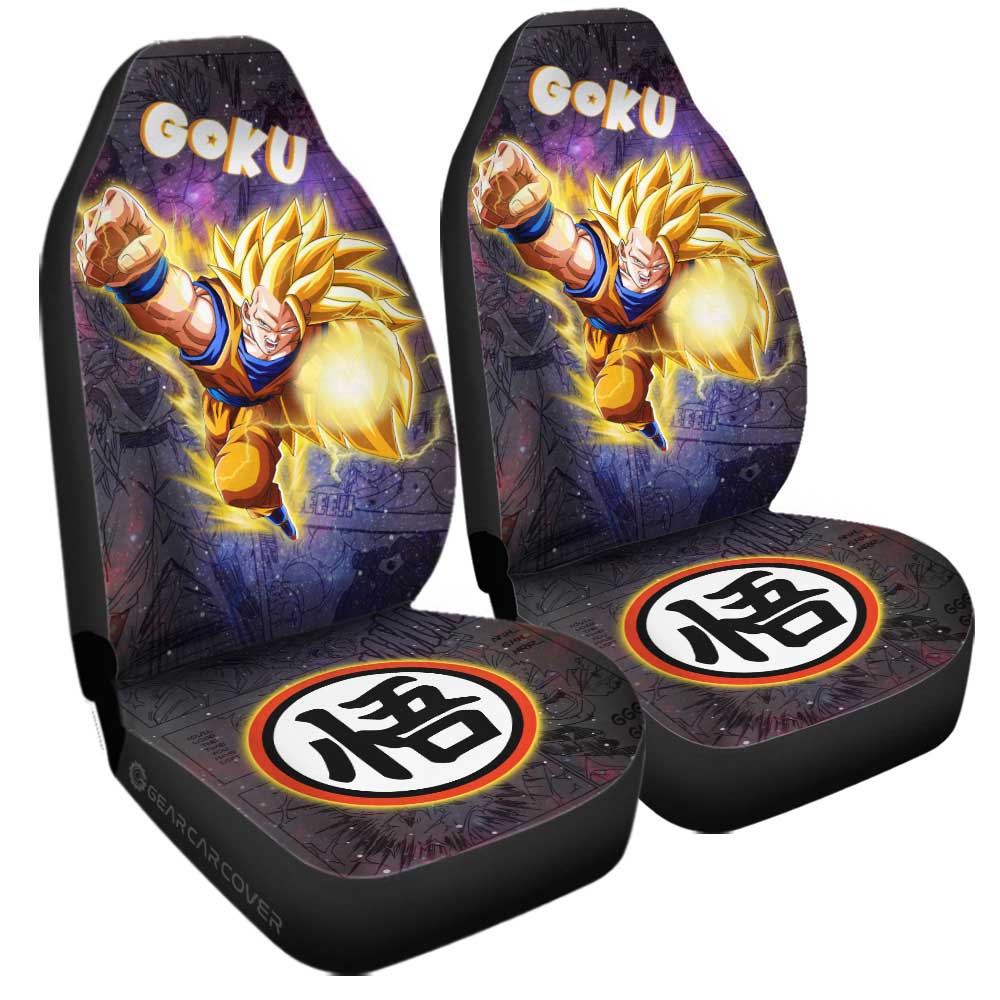 Goku SSJ Car Seat Covers Custom Galaxy Style Car Accessories - Gearcarcover - 3