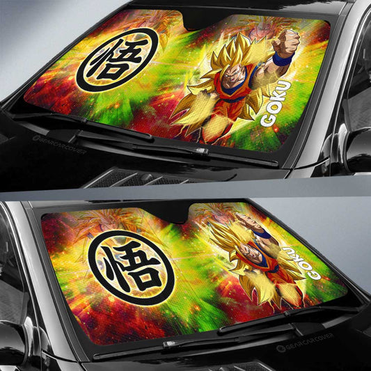 Goku SSJ Car Sunshade Custom Car Accessories - Gearcarcover - 2