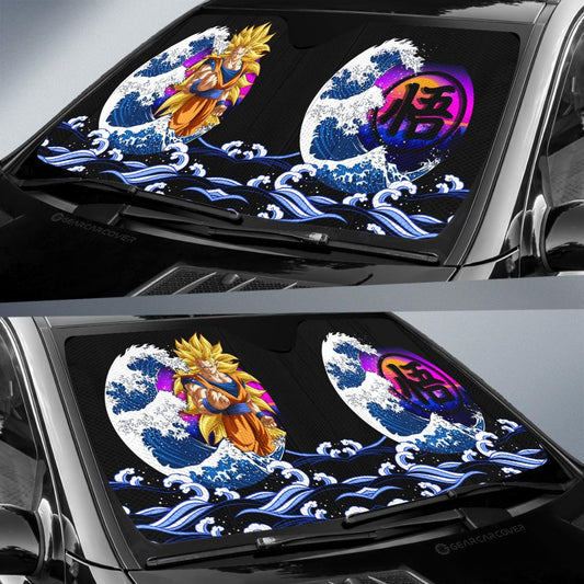 Goku SSJ Car Sunshade Custom Dragon Ball Car Interior Accessories - Gearcarcover - 2