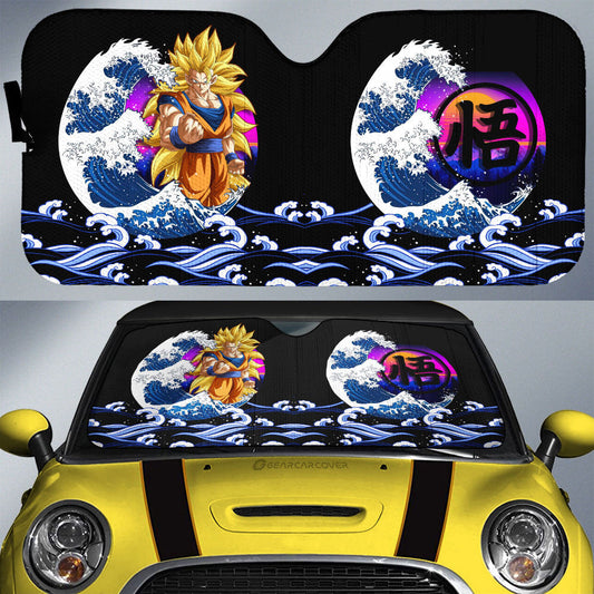 Goku SSJ Car Sunshade Custom Dragon Ball Car Interior Accessories - Gearcarcover - 1