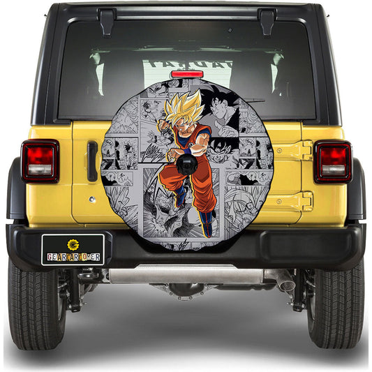 Goku SSJ Spare Tire Covers Camera Hole Collection - Gearcarcover - 1