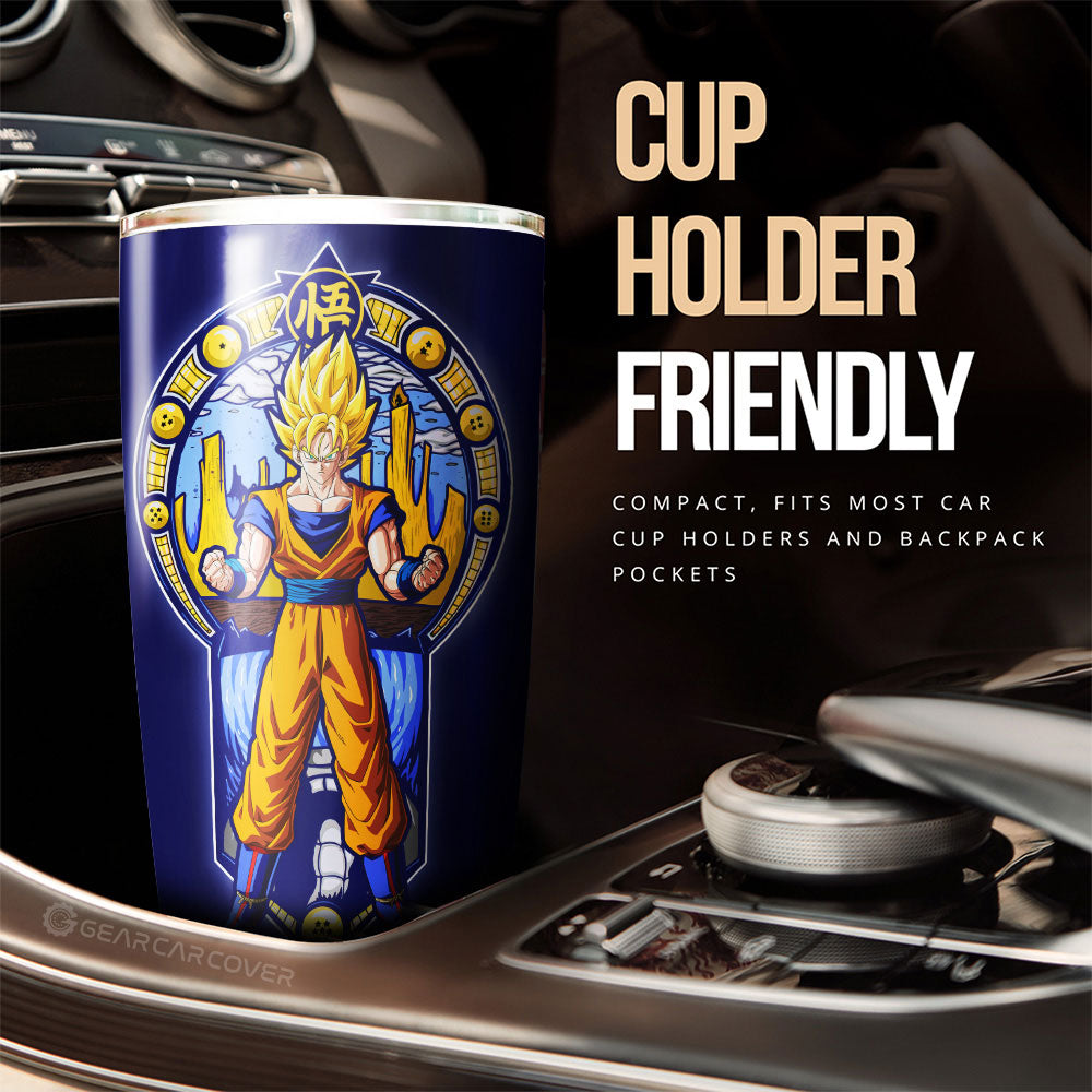 Goku SSJ Tumbler Cup Custom Car Interior Accessories - Gearcarcover - 3