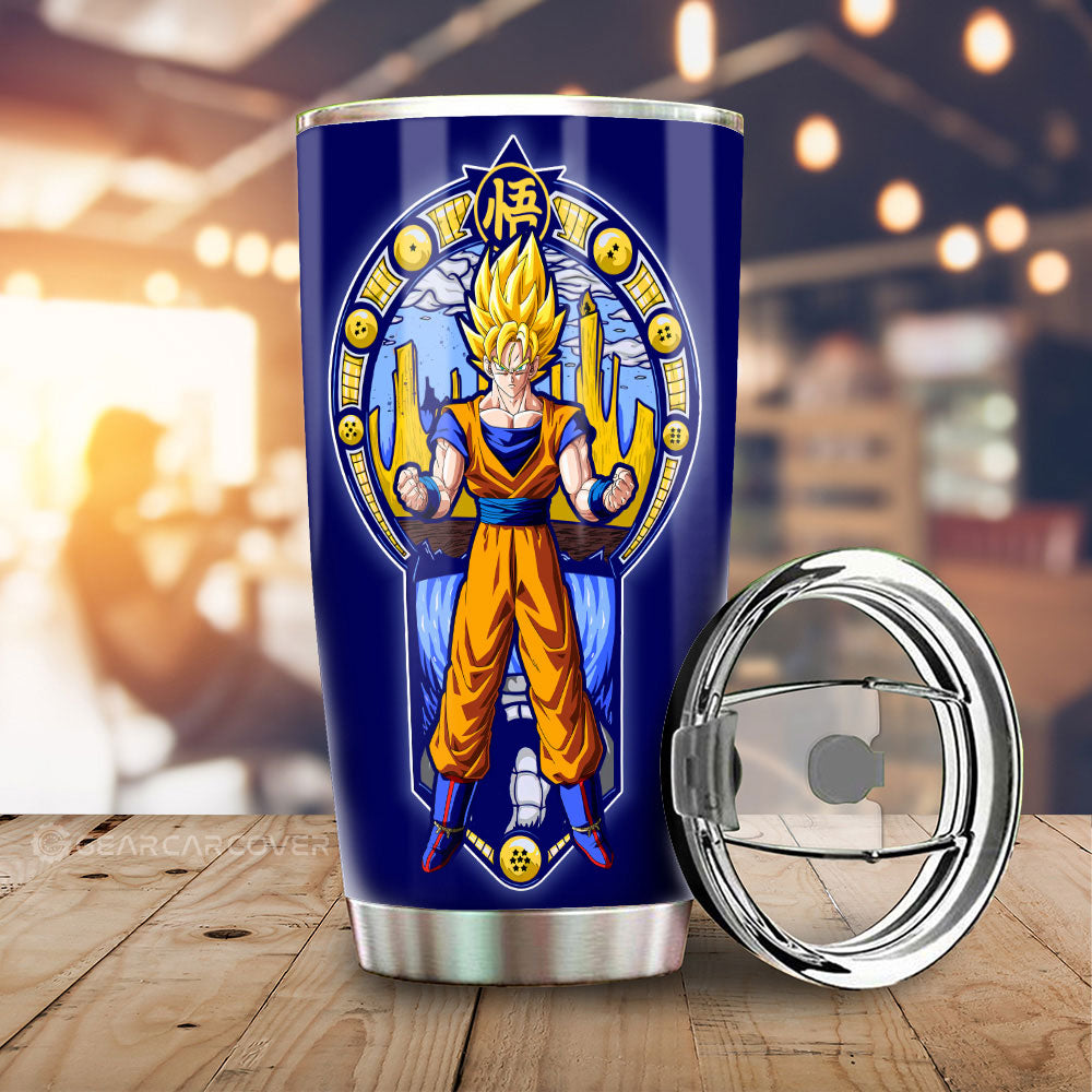 Goku SSJ Tumbler Cup Custom Car Interior Accessories - Gearcarcover - 1