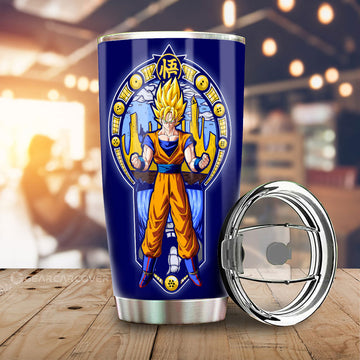 Goku SSJ Tumbler Cup Custom Car Interior Accessories - Gearcarcover - 1