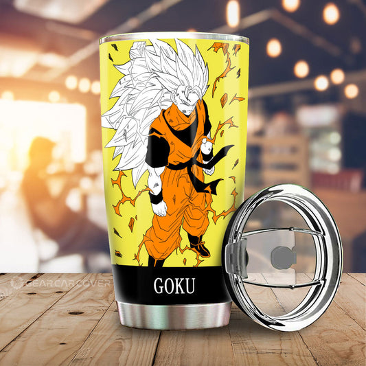 Goku SSJ Tumbler Cup Custom Manga Color Style - Gearcarcover - 2