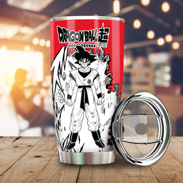 Goku Tumbler Cup Custom Car Accessories Manga Style For Fans - Gearcarcover - 1