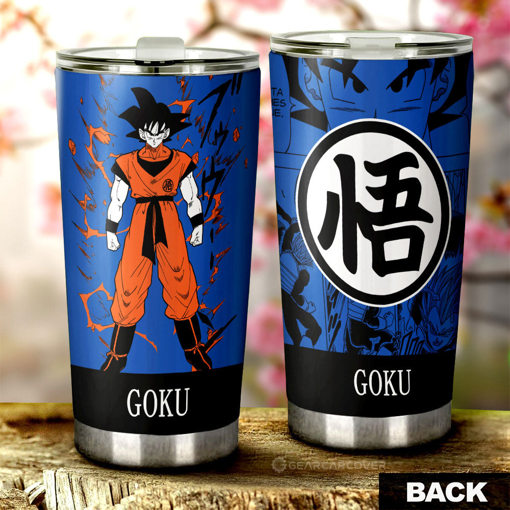 Goku Tumbler Cup Custom Manga Color Style - Gearcarcover - 3