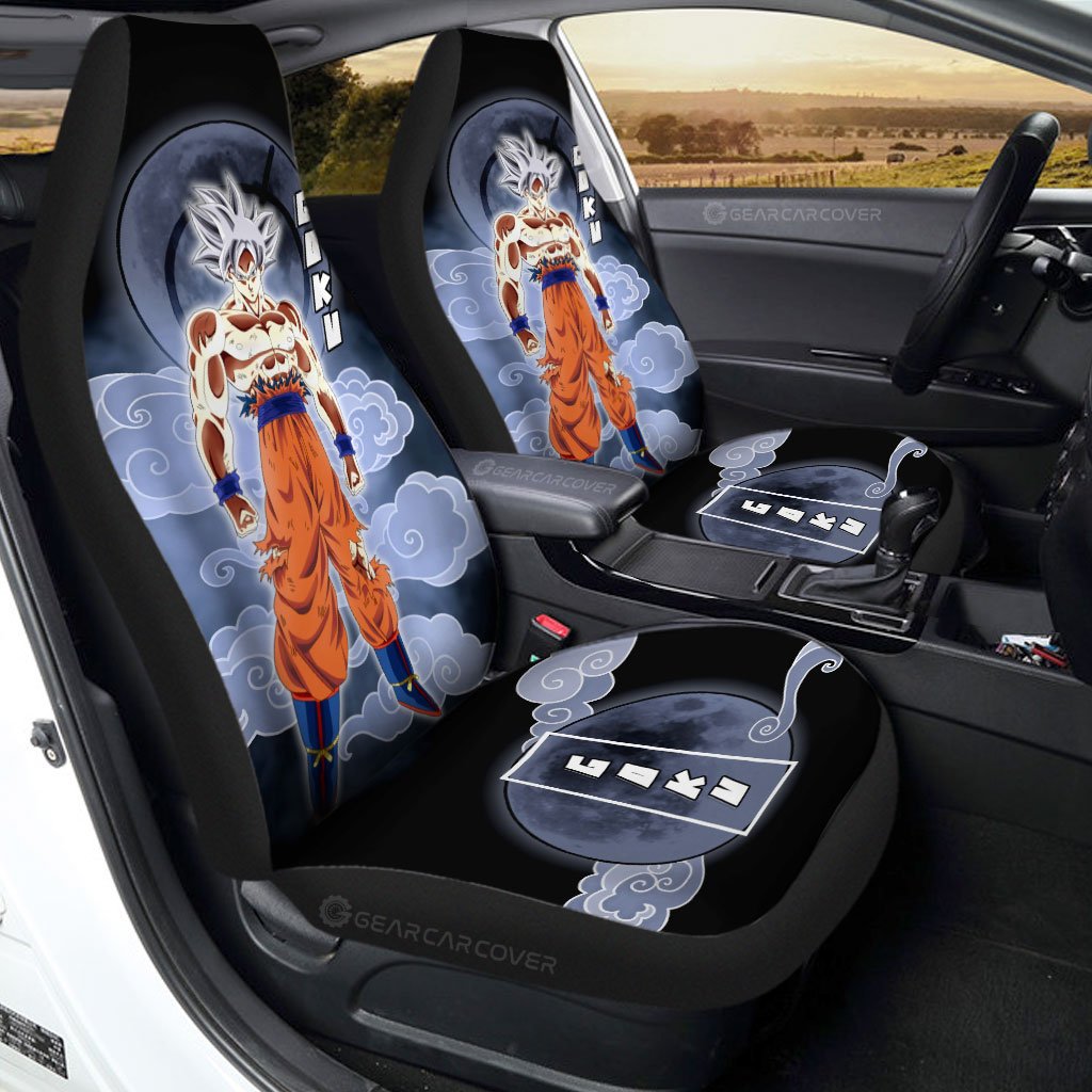 Goku Ultra Instinct Car Seat Covers Custom Dragon Ball Anime Car Accessories Perfect Gift For Fan - Gearcarcover - 1