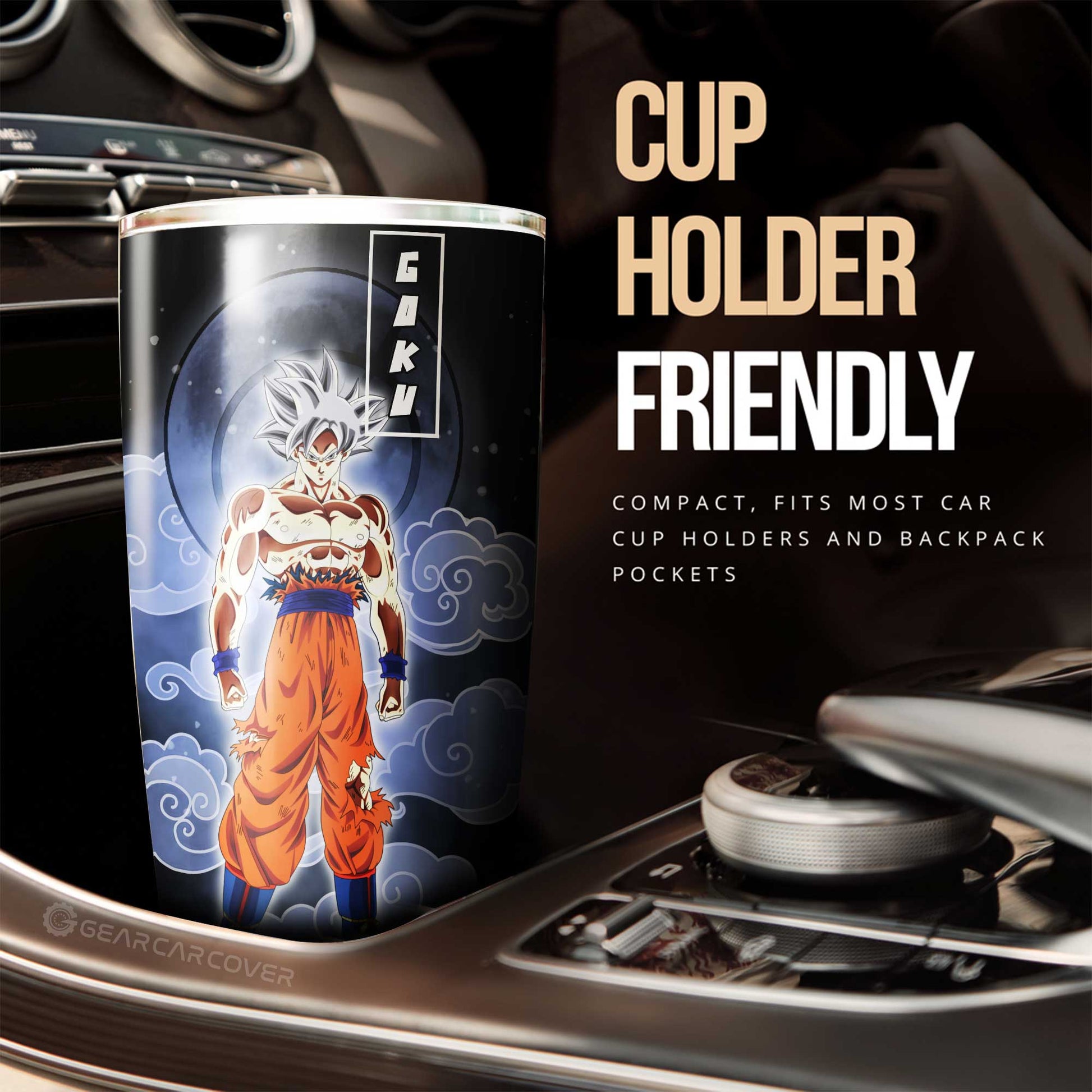 Goku Ultra Instinct Tumbler Cup Custom Car Accessories - Gearcarcover - 2