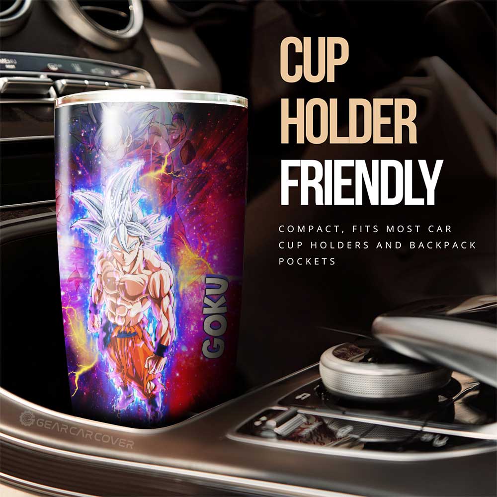 Goku Ultra Instinct Tumbler Cup Custom Dragon Ball Anime Car Accessories - Gearcarcover - 3