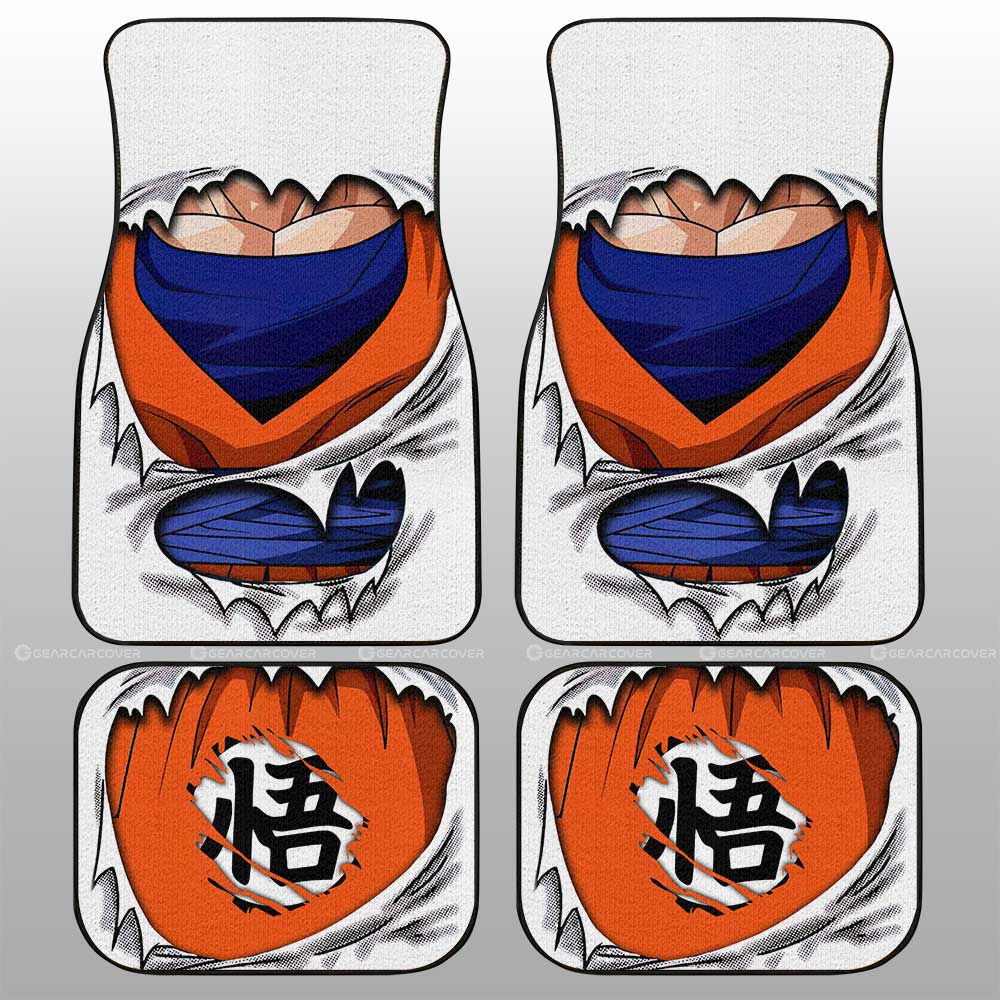 Goku Uniform Car Floor Mats Custom - Gearcarcover - 1