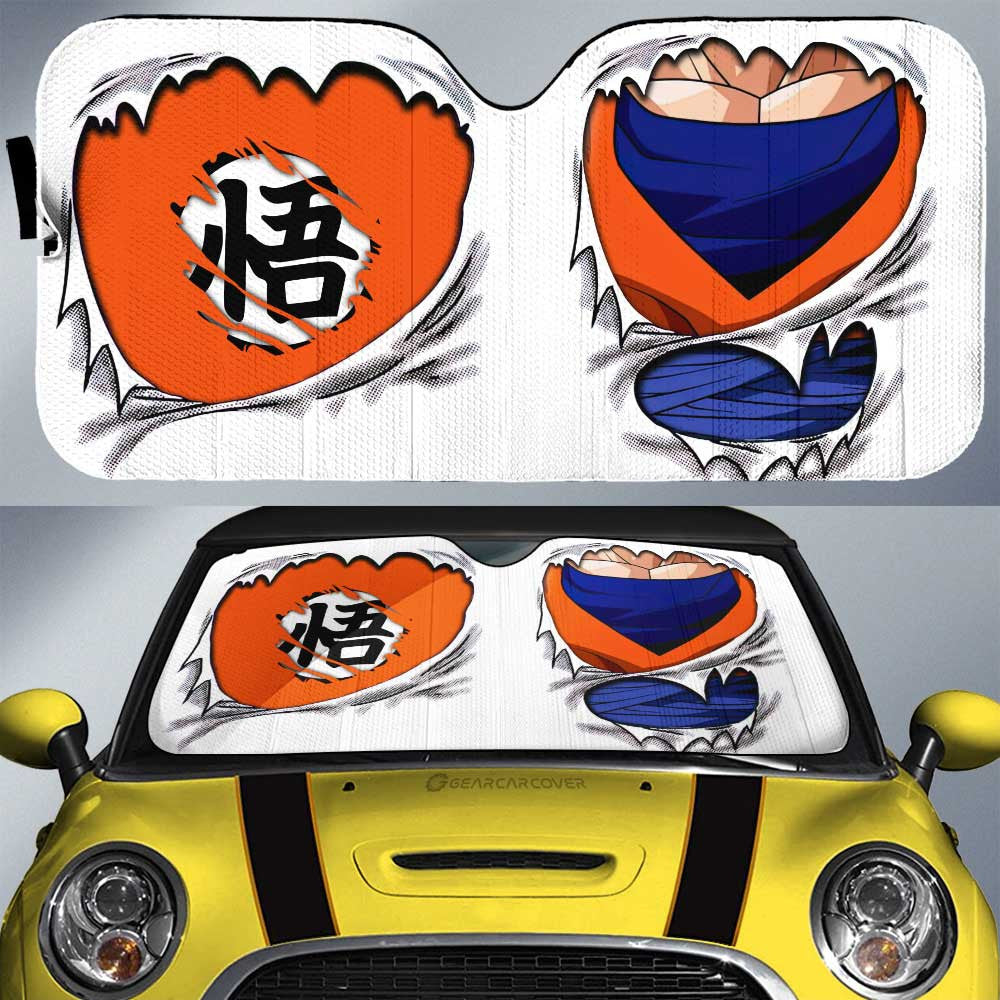 Goku Uniform Car Sunshade Custom - Gearcarcover - 1