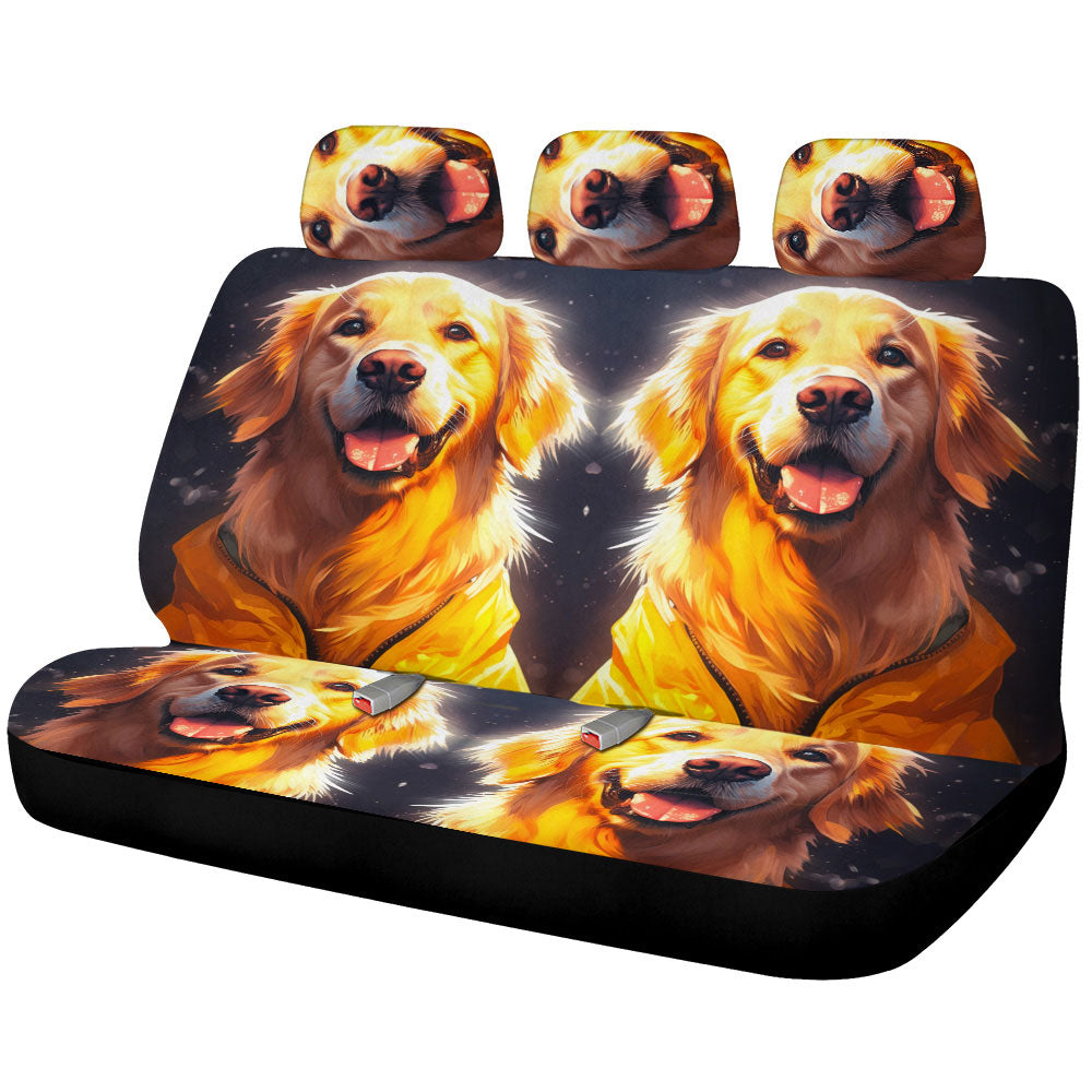 Golden Retriever Car Back Seat Cover Custom Car Accessories - Gearcarcover - 1