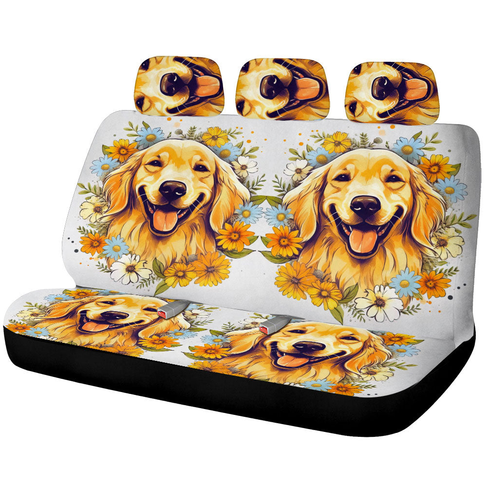 Golden Retriever Car Back Seat Cover Custom Car Accessories - Gearcarcover - 1