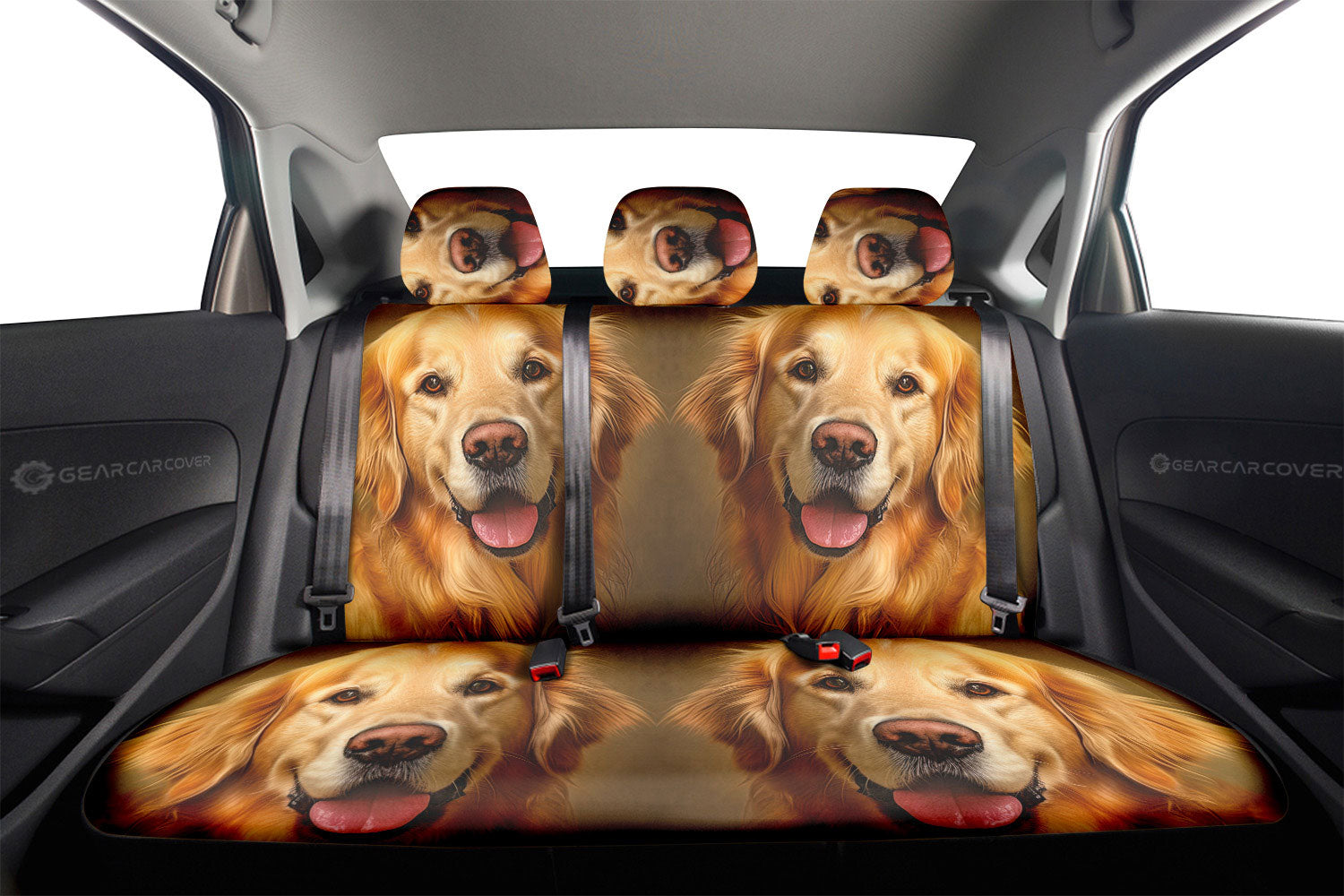 Golden Retriever Car Back Seat Cover Custom Car Accessories - Gearcarcover - 2