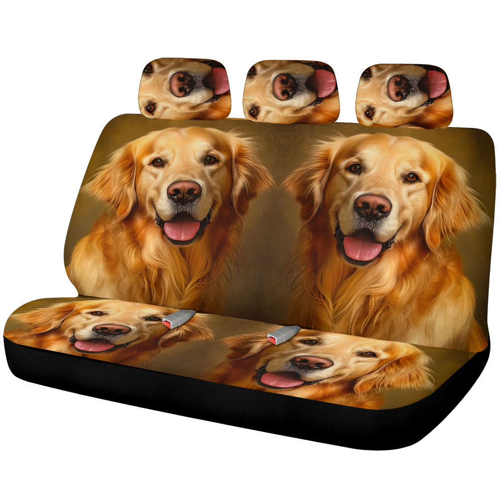 Golden Retriever Car Back Seat Cover Custom Car Accessories - Gearcarcover - 1