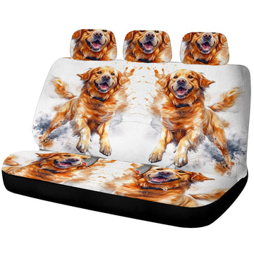 Golden Retriever Car Back Seat Cover Custom Car Accessories - Gearcarcover - 1