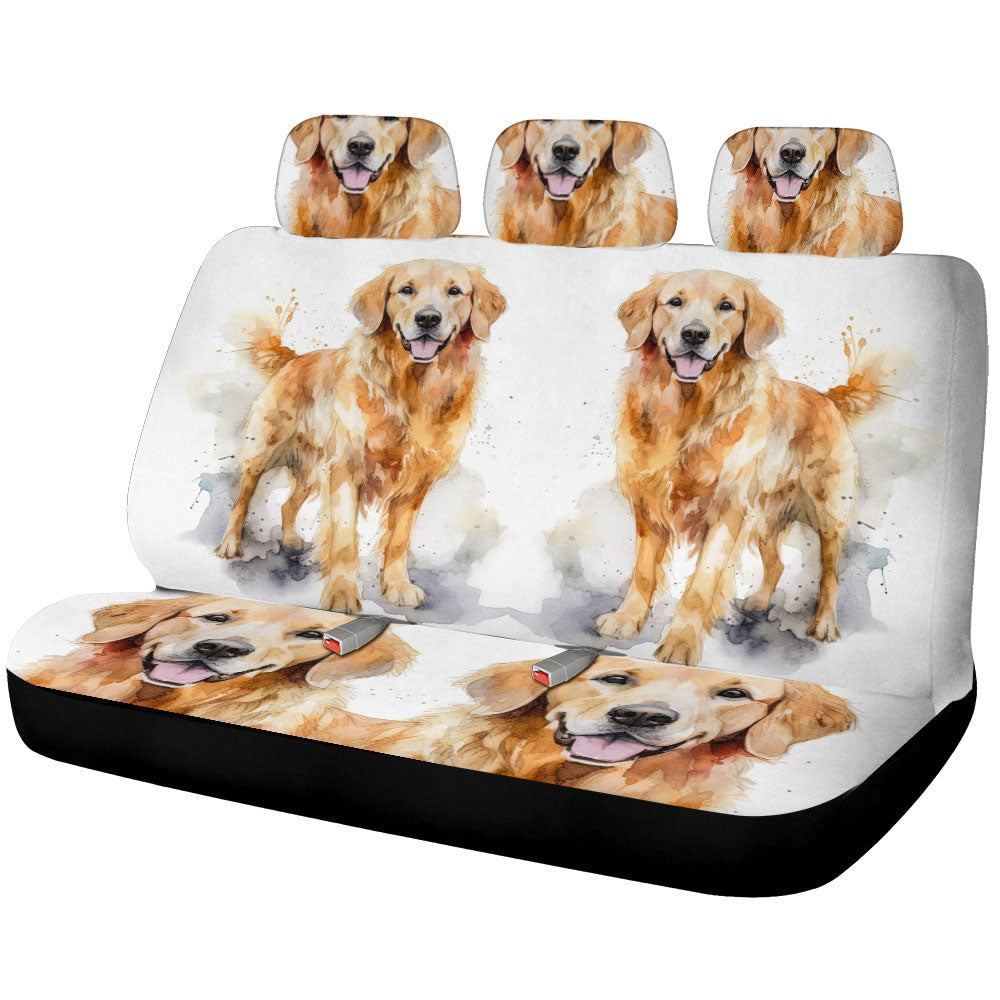 Golden Retriever Car Back Seat Cover Custom Car Accessories - Gearcarcover - 1