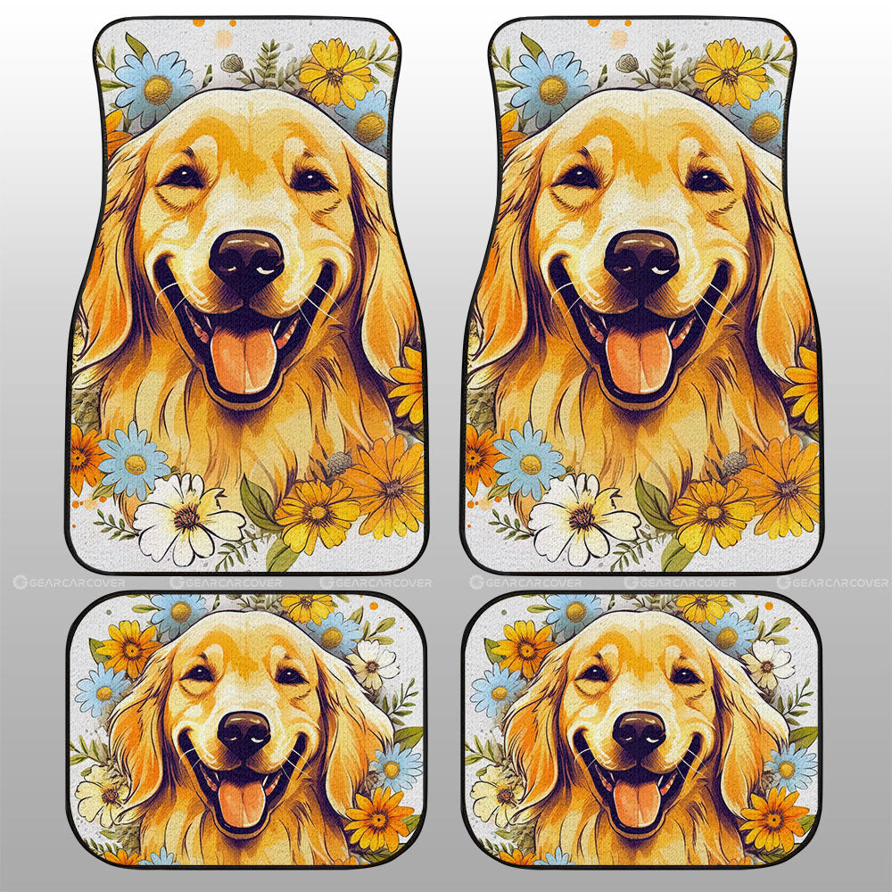 Golden Retriever Car Floor Mats Custom Car Accessories - Gearcarcover - 1
