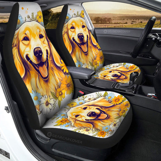 Golden Retriever Car Seat Covers Custom Car Accessories - Gearcarcover - 2