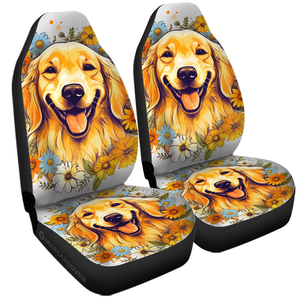 Golden Retriever Car Seat Covers Custom Car Accessories - Gearcarcover - 3