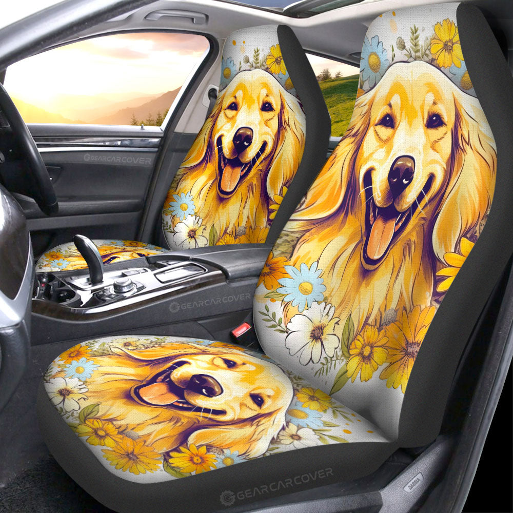 Golden Retriever Car Seat Covers Custom Car Accessories - Gearcarcover - 1