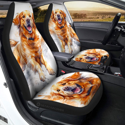 Golden Retriever Car Seat Covers Custom Car Accessories - Gearcarcover - 2