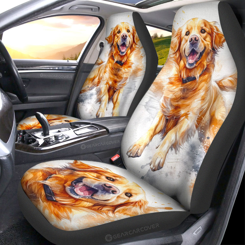 Golden Retriever Car Seat Covers Custom Car Accessories - Gearcarcover - 1