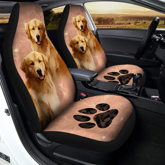 Golden Retriever Car Seat Covers Custom Vintage Car Accessories For Dog Lovers - Gearcarcover - 1