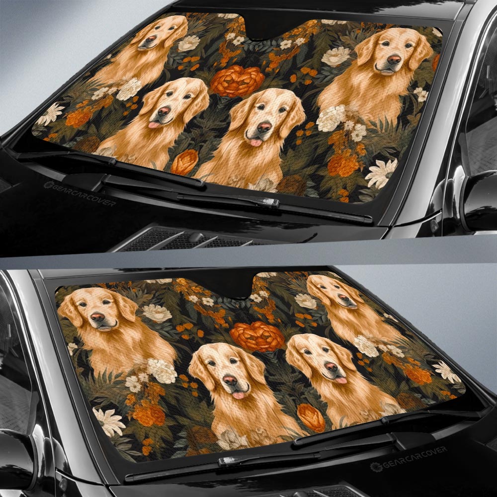 Golden Retriever Car Sunshade Custom Car Accessories - Gearcarcover - 2