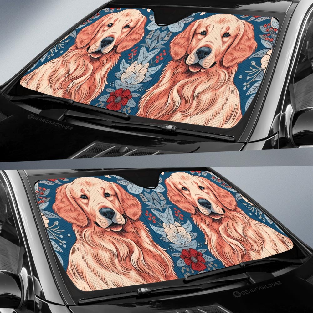 Golden Retriever Car Sunshade Custom Car Accessories - Gearcarcover - 2