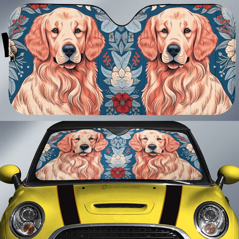 Golden Retriever Car Sunshade Custom Car Accessories - Gearcarcover - 1