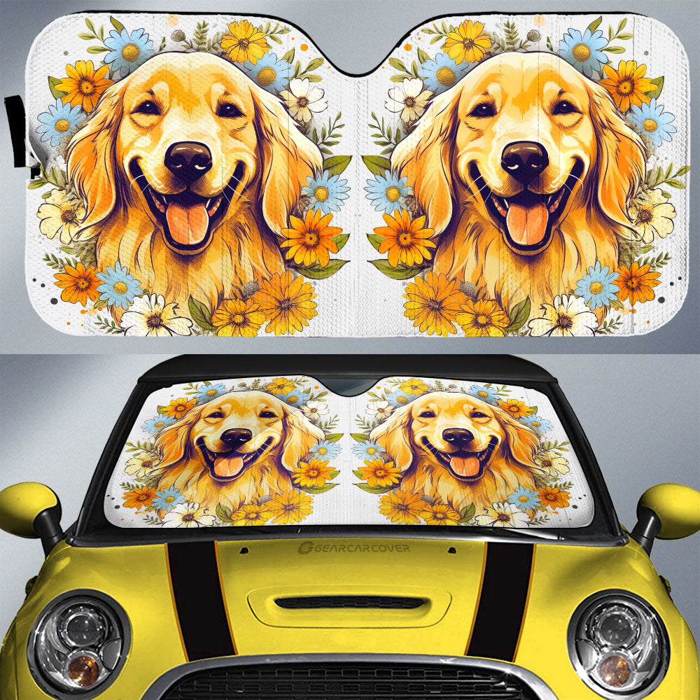 Golden Retriever Car Sunshade Custom Car Accessories - Gearcarcover - 1